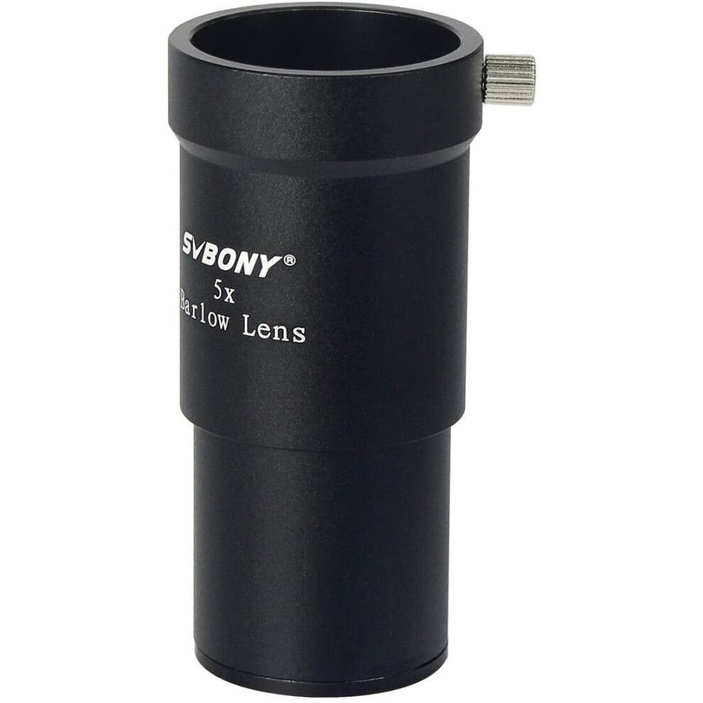 Svbony Barlow Lens 5X,1.25 Inch Multi-Coated Metal 5X Barlow Lens Telescope Accessories For Telescope Eyepiece 705701928393