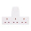 Benross 45090 Standard 3 Way Wall Adaptor Socket / Simple Wall Extension 1