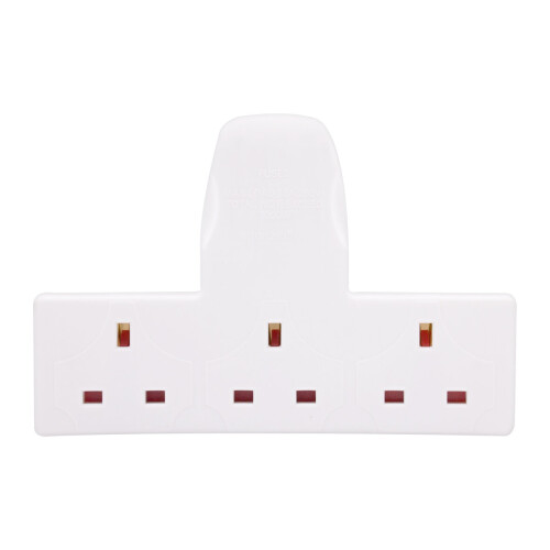Benross 45090 Standard 3 Way Wall Adaptor Socket / Simple Wall Extension