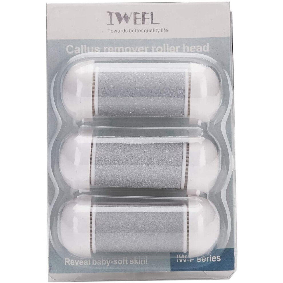 3 Replacement Coarse Roller Head for Model IW-9043 IW-9046 Electric Callus Remover, Foot File Pedicure Tools for Feet Callus Shaver Pedicure kit for