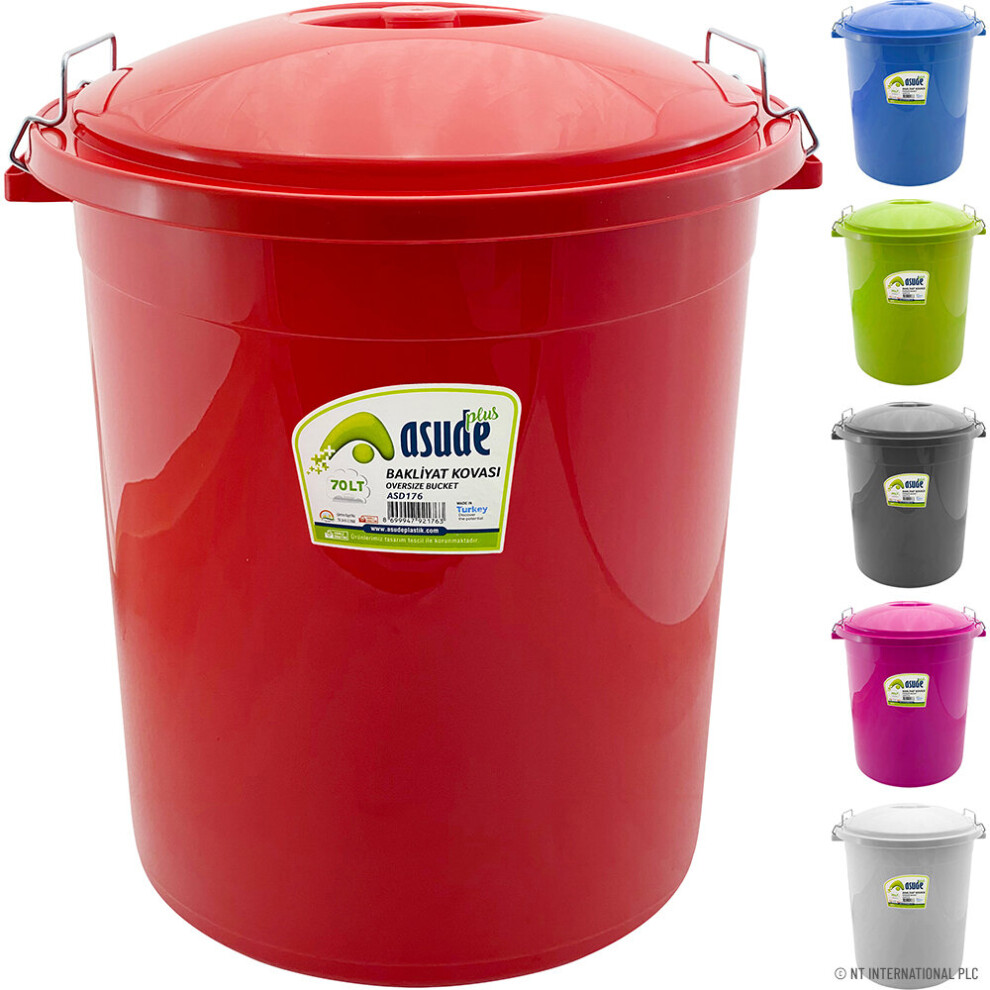 LARGE 70L MULTI PURPOSE BUCKET WITH HANDLES STORAGE ORGANISER GARDEN