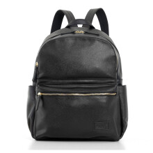 Allis Baby Leather Changing Bag Backpack - Black