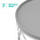 LIVIVO LIVIVO Round Coffee Table with Metal Base - Silver/Grey 6