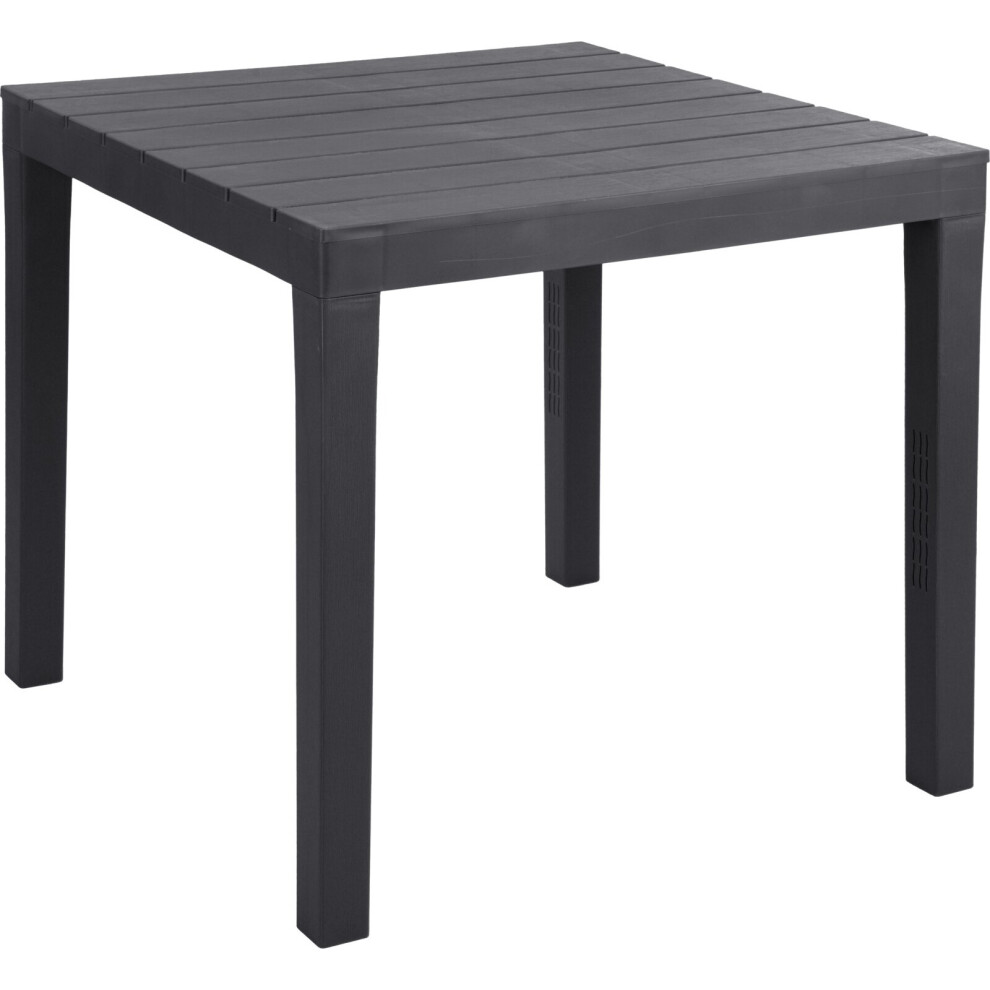 (Square Table 78x78cm) Large Square/Rectangle Garden Slatted Plastic Table Patio Deck Outdoor Furniture