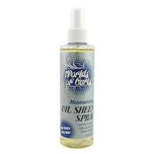Acondicionador y Spray de Aceite Sheen Worlds Of Curls para Cabello Seco, 8 Oz