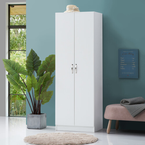 Timber Art Design UK 2 Door Double Wardrobe White 1