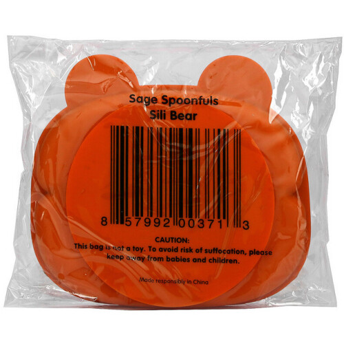 Sage Spoonfuls, Sili Bear Plate, Orange, 1 Count 2