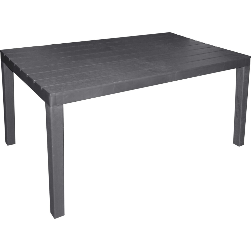 (Rectangle Table 78x138cm) Large Square/Rectangle Garden Slatted Plastic Table Patio Deck Outdoor Furniture
