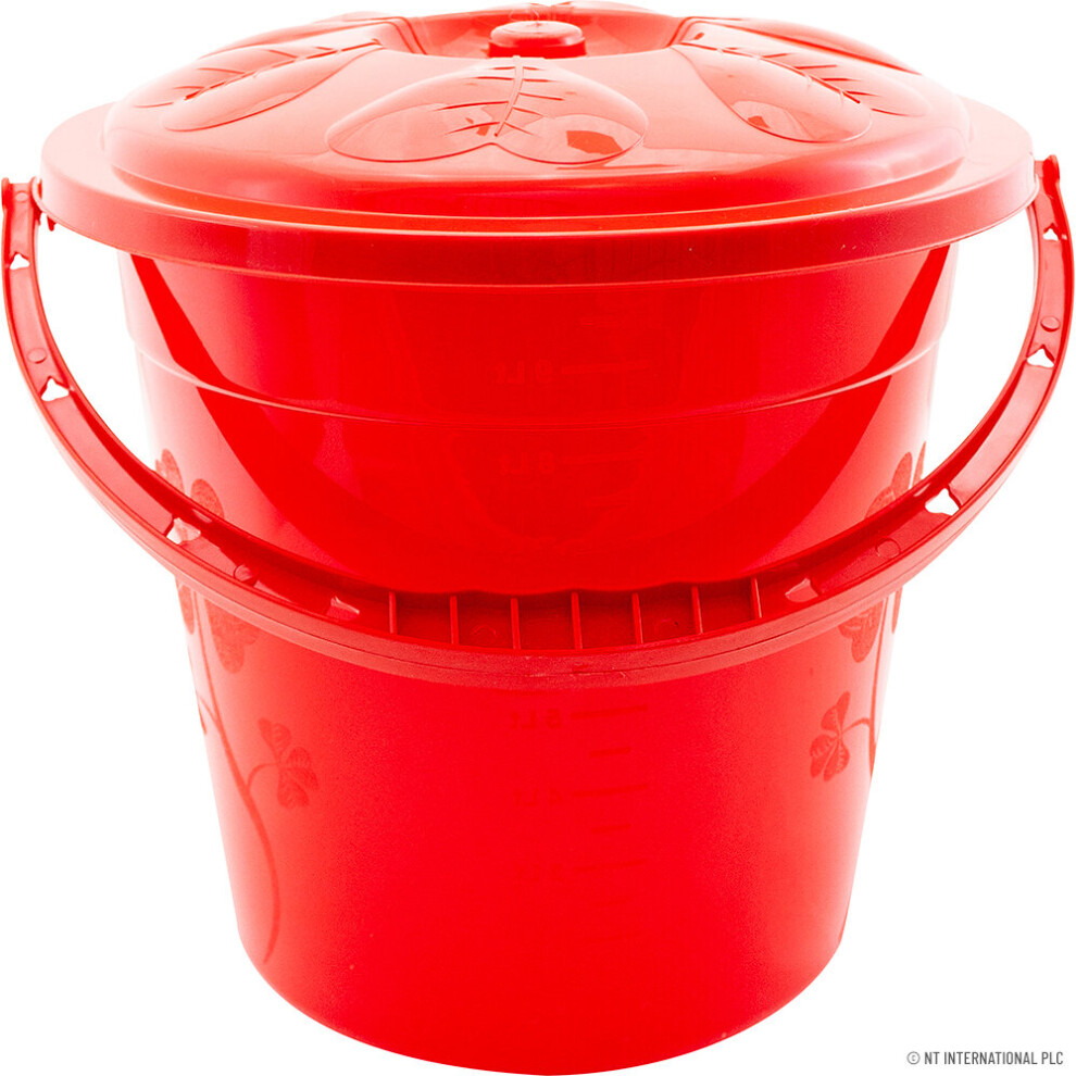 NEW STORAGE BUCKET WITH HANDLE AND LID STORAGE ORGANISER CONTAINER