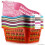 (GREY) NEW PLASTIC LAUNDRY STORAGE BASKET WITH HANDLES 1