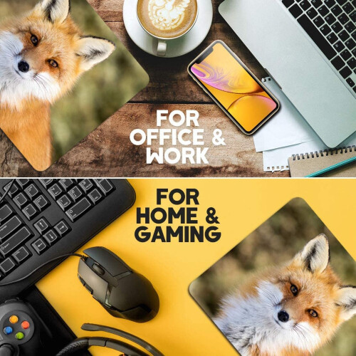 Beautiful Ginger Fox Mouse Mat Pad - Wild Animal Cub Mum Gift PC Computer #8323 1