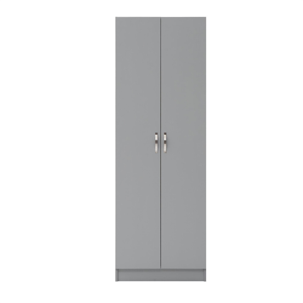 2 Door Double Wardrobe In Grey