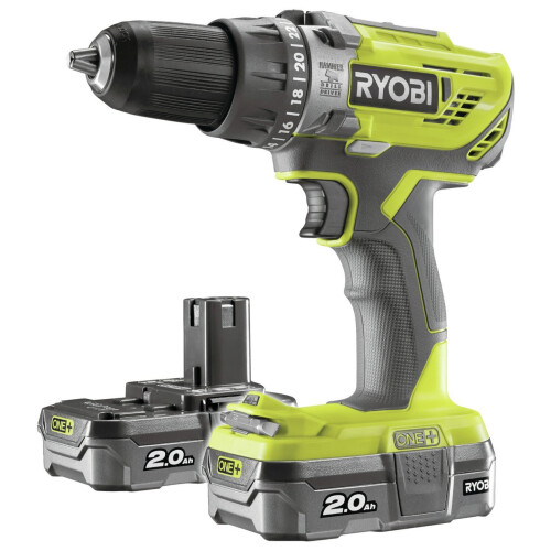 Ryobi Ryobi R18PD3-220S 18v ONE+ Compact Percussion Drill - 2 Batteries