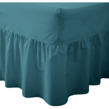 (Teal, King) Plain Dyed Polycotton Easy Care Valance Sheet
