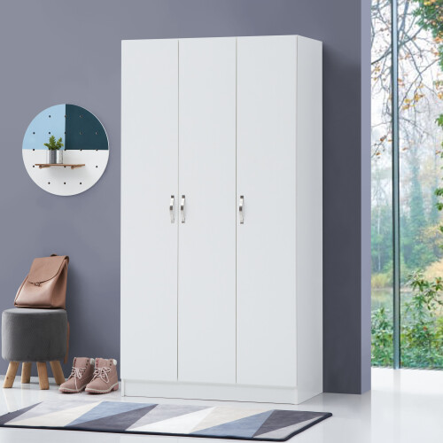 Timber Art Design UK 3 Door Wardrobe In White 1
