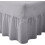 (Grey, King) Plain Dyed Polycotton Easy Care Valance Sheet 1