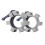 (Silver) Aluminium Olympic 2" Safety Collars Set 1