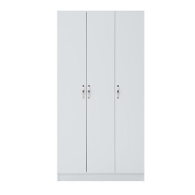3 Door Wardrobe In White