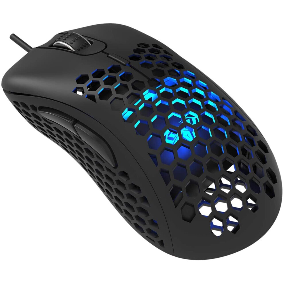 Aula F810 Ultralight Gaming Mouse Honeycomb Shell Design, With Rgb Backlit, 6400 Dpi Adjustable Ergonomic Lightweight Pc Gaming Mice, Usb Wired O 664918576424