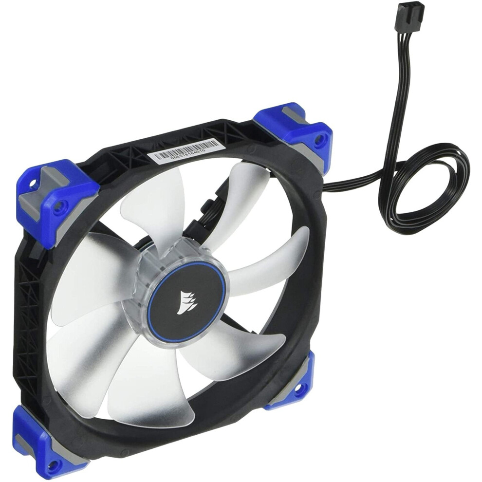 Corsair CO-9050048-WW ML Series ML140 Pro LED Blue 140 mm Low Noise High Pressure Premium Magnetic Levitation LED Fan - Black/Blue