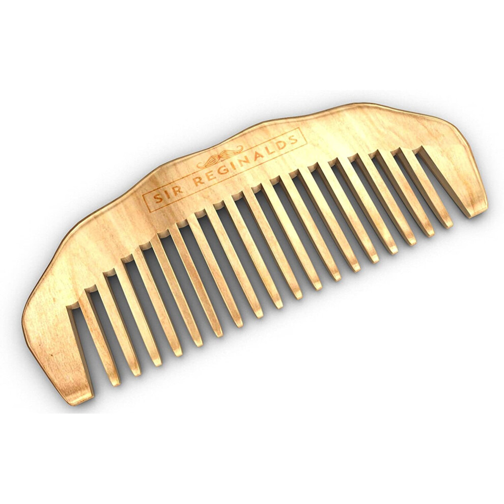 Sir Reginalds Engraved Hand Made Sandalwood Beard Comb1 Units