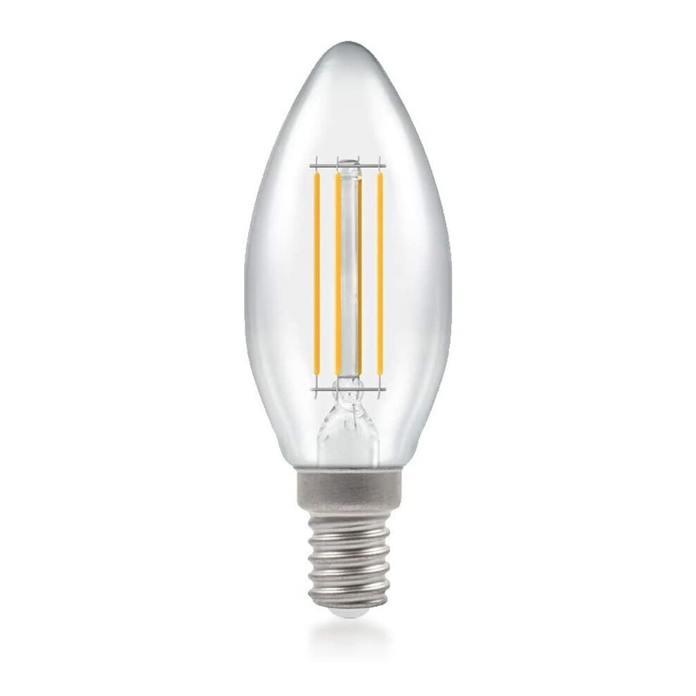 Crompton Led Dimmable Filament Candle Bulb Clear 5W E14 Ses 2700K Warm Light