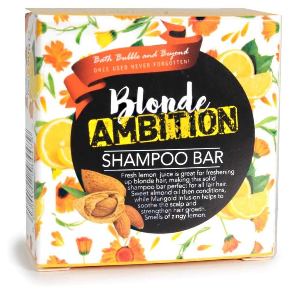 Bath Bubble & Beyond White Blonde Ambition - Rhubarb Fair Hair Shampoo Bar Gift Boxed 50G