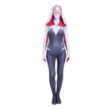 (#3, Adult M) Spider Gwen Stacy Costume Venom Cosplay Girl Women Spiderman Jumpsuit Halloween