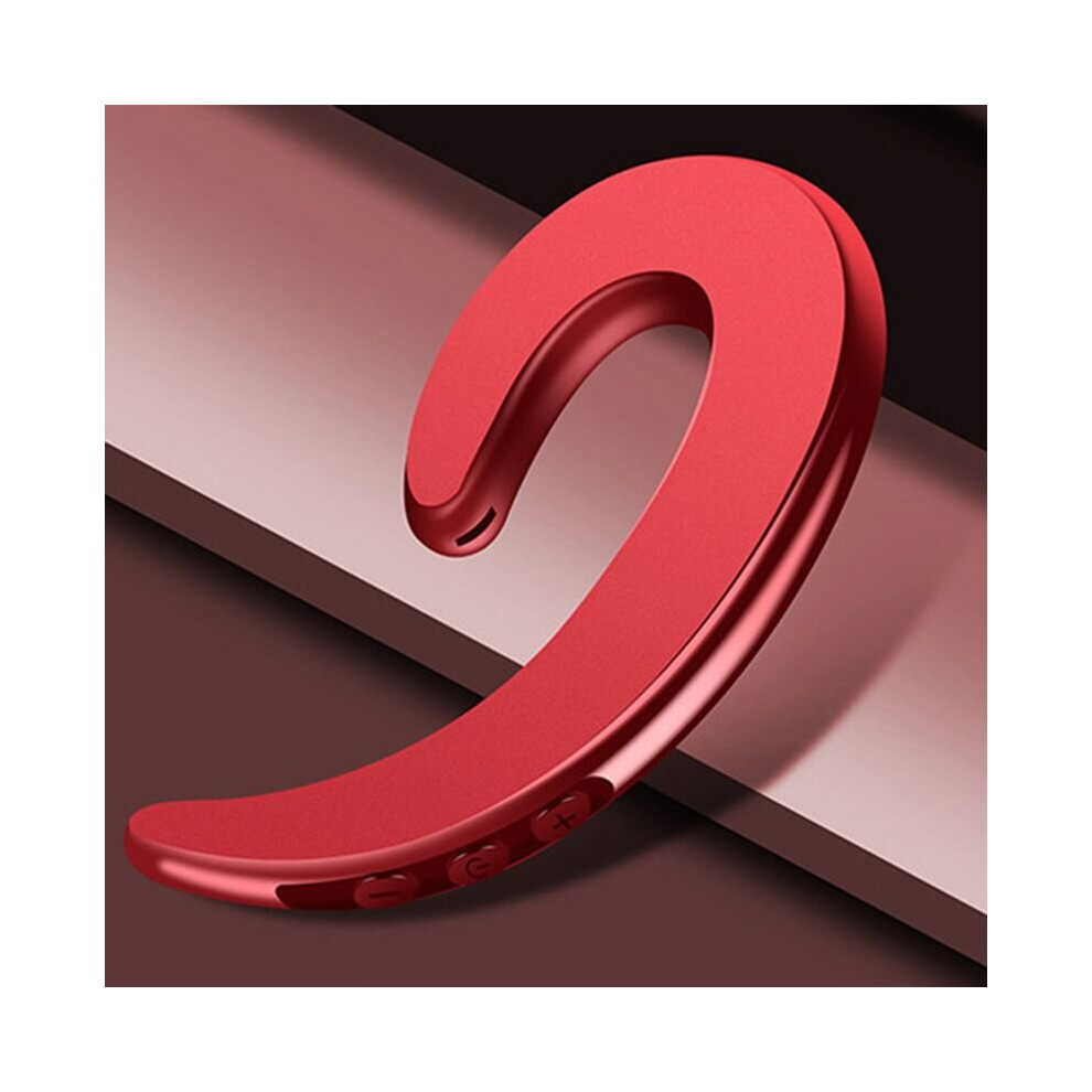 (Red) Bone Conduction Earbuds Headphones Android Ios Y12 Wireless Bluetooth Earphones Red 691889212860