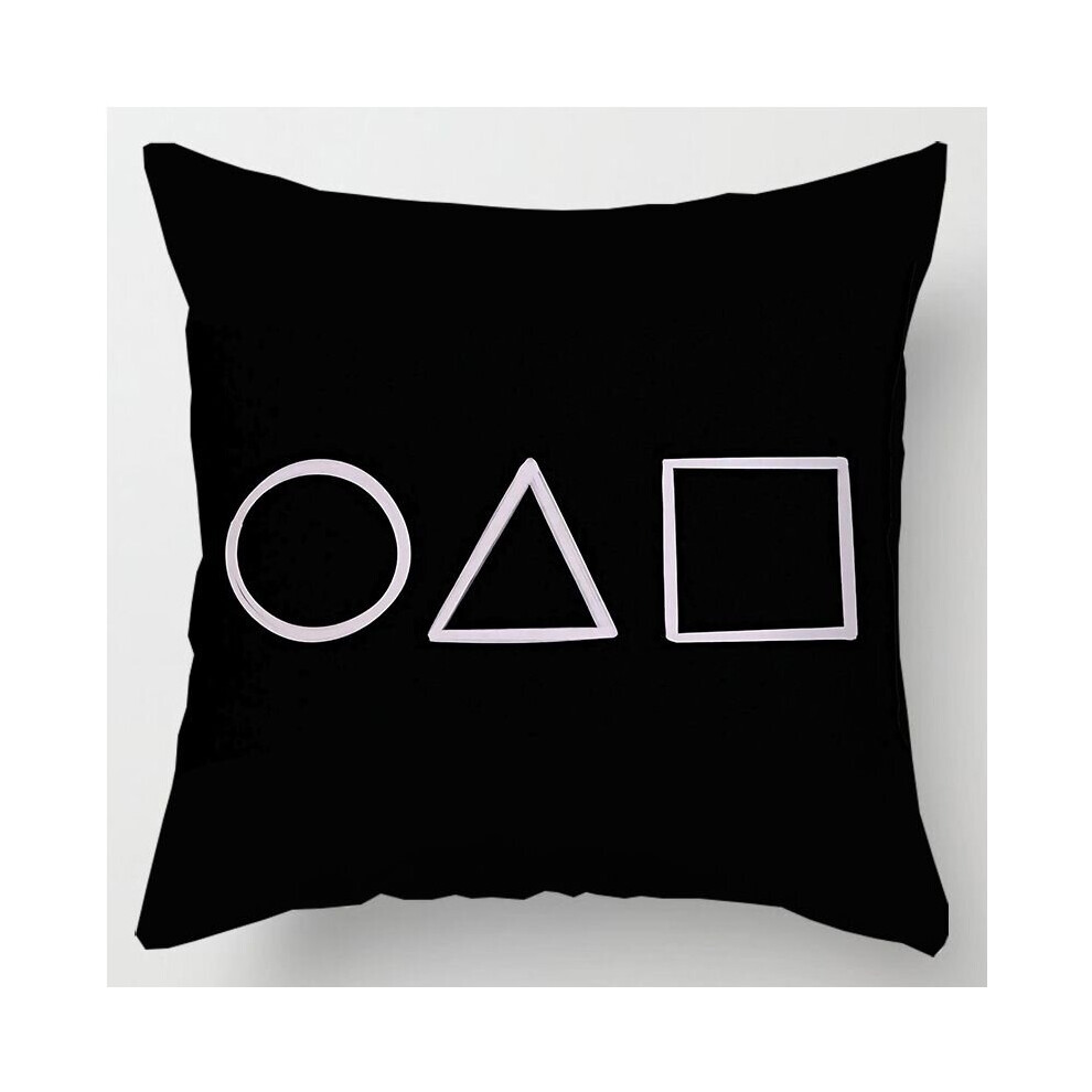 (8) Squid Game Throw Pillow Case Cushion Cover Sofa Home Bedroom Decor