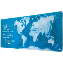 Official World Map Mouse Mat - Desk Pad - 31.5" x 13.78" Non-Slip Rubber Base Mouse Pad, Gaming Mouse Pad, Keyboard Mouse Mat