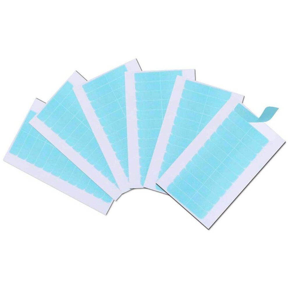 Hair Extension Tape Tabs 72pcs Double Sided Adhesive for Hair Weft Replacement 4 x 0.8cm Blue