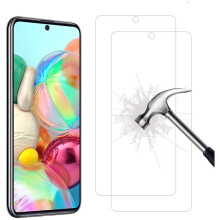 AHABIPERS Tempered Glass for Samsung Galaxy A71 Screen Protector, Easy Bubble-Free Installation, 9H Hardness, 99.99% HD Clarity Tempered Glass