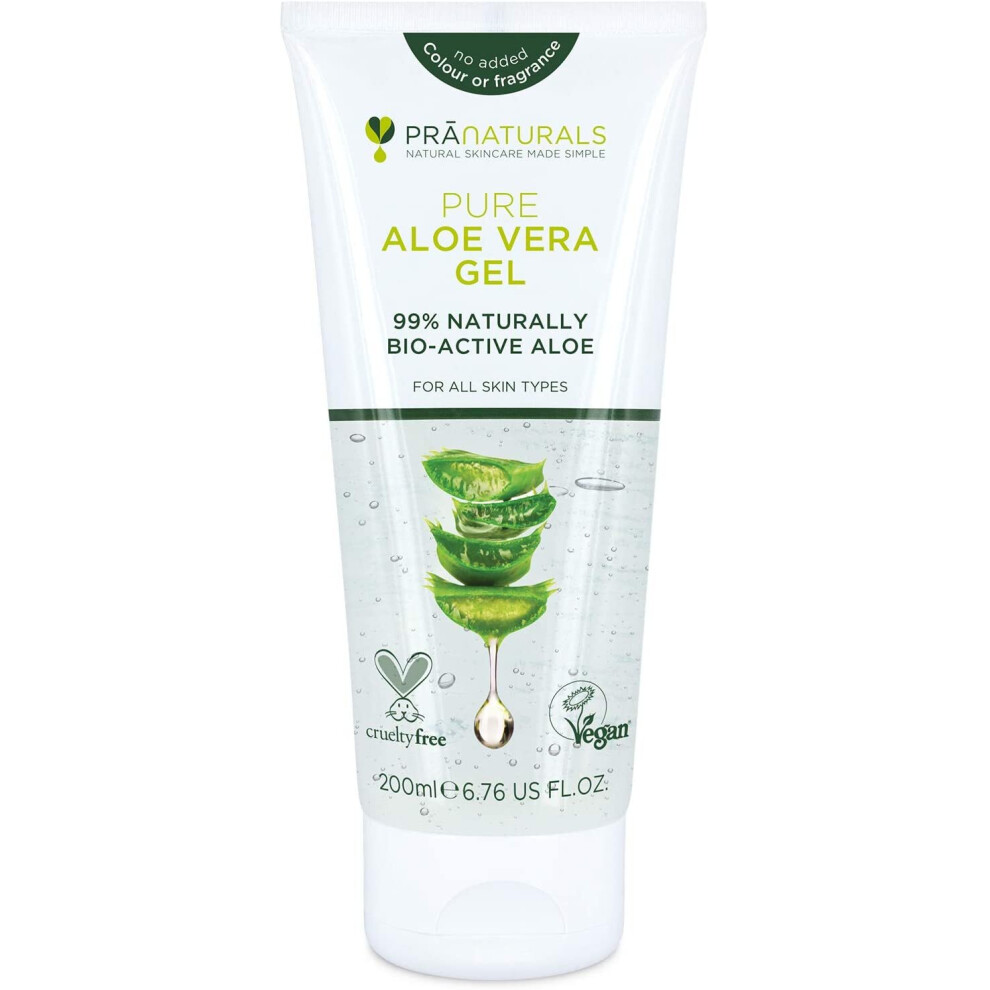 Pranaturals Pure Aloe Vera Gel 200Ml Â Soothing & Hydrating, Rich In Vitamins, Bug Bites And Minor Burns, Ideal For All Skin Types, Cruelty-Free &