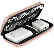 ACOCOBUY Power Bank Case Hard Drive Case 2.5 Shockproof Cable Organiser Bag Hard EVA Carrying Case for Power Bank,Charger Adapter,Headset,Battery Case