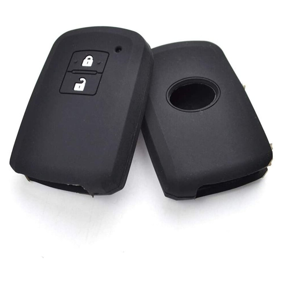 Happyit Silicone Car Key Case Cover For Toyota Auris Camry Rav4 Avalon Yaris Verso 2012-2018 2 Button Keyless Shell Holder 634458160995