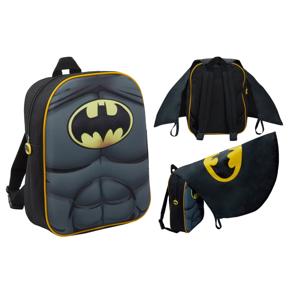 Dc Comics Boys Batman 3D Backpack With Cape