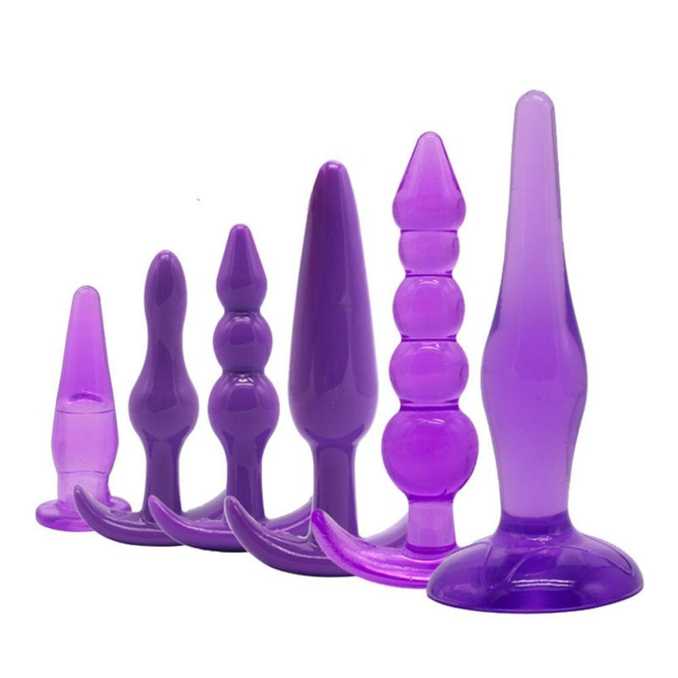 Purple Silicone Trainer Butt Plugs Beginner Bdsm Anal Training Kink