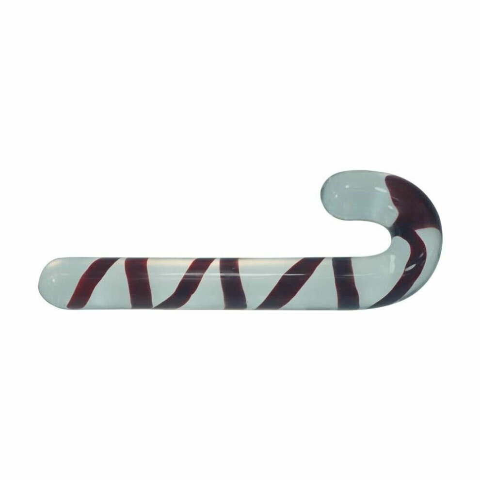 Huge Pyrex Glass Dildo Christmas Candy Cane Anal Plug Dong