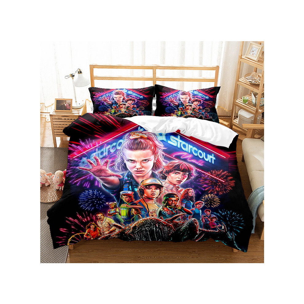 (Pattern 04, Double) Stranger Things Single Double King Duvet Cover UK