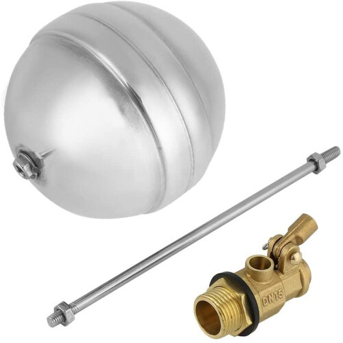 Wate Tank Stainless Steel Float Ball Valve 3/4 Inch DN20 Floating Ball Valve Switch Automatic Brass Toilet Valves For Stock Tank Pool Water Level Control