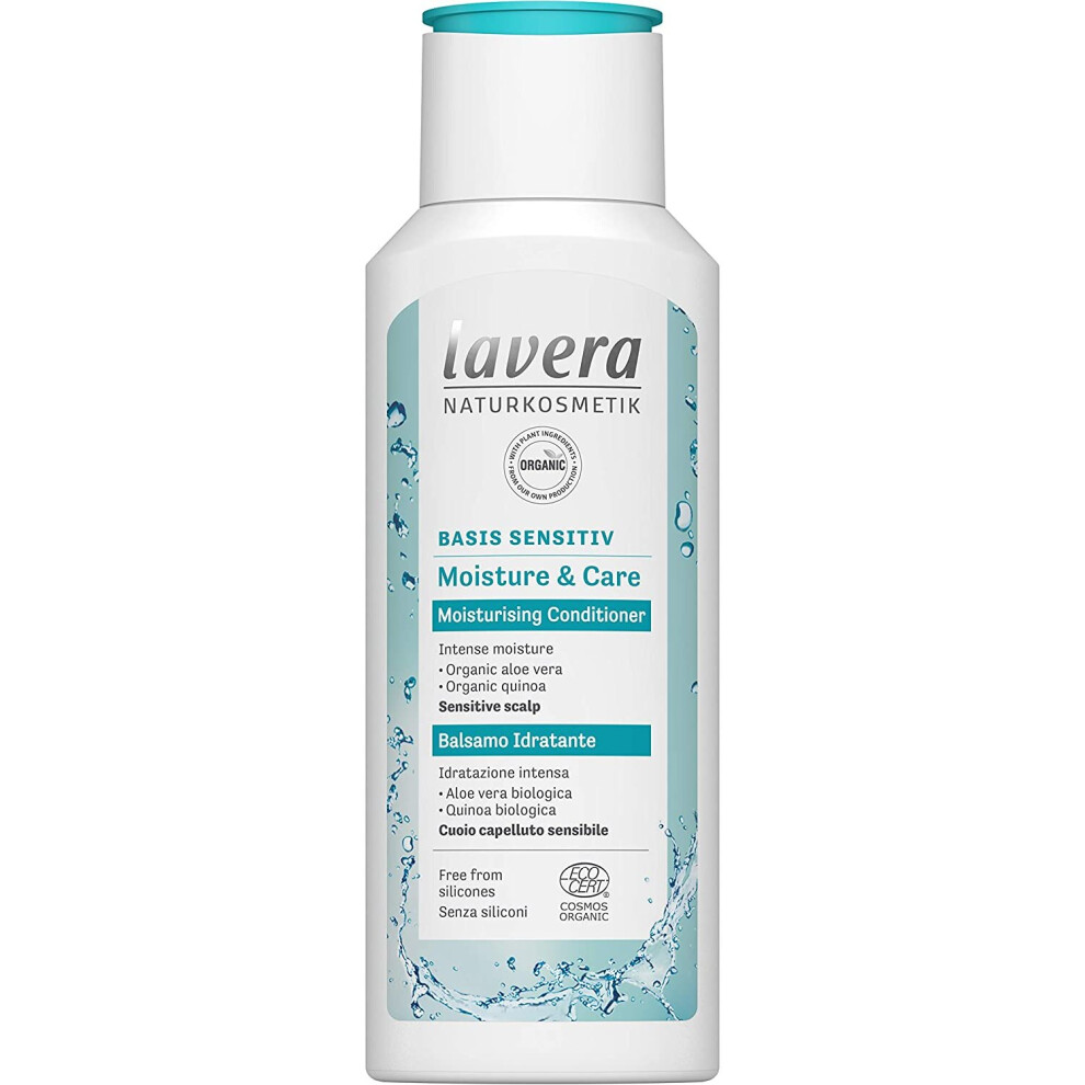 lavera Conditioner Basis Sensitiv Moisture and Care  Moisturising Conditioner  Hair Care  Natural Cosmetics  Vegan  Certified
