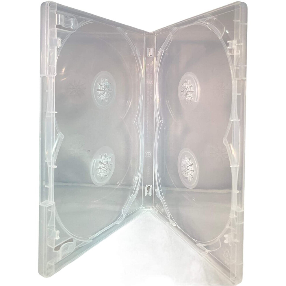 Amaray 1 X Multi 4 Dvd Case - 4 Way Multibox In Clear To Hold 4 Discs In Dragon Trading Branded Packaging