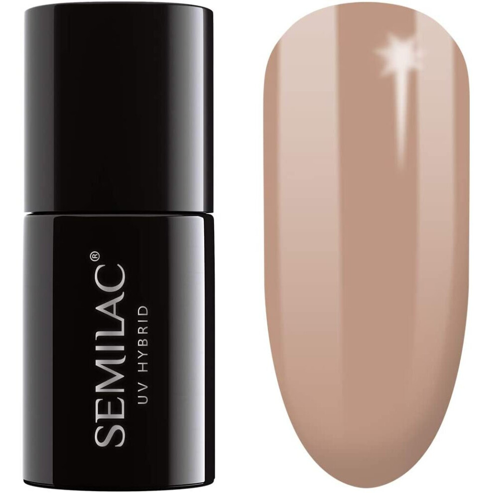Semilac Cream Uv Hybrid Nail Polish, Number 138, 7 Ml, Perfect Nude