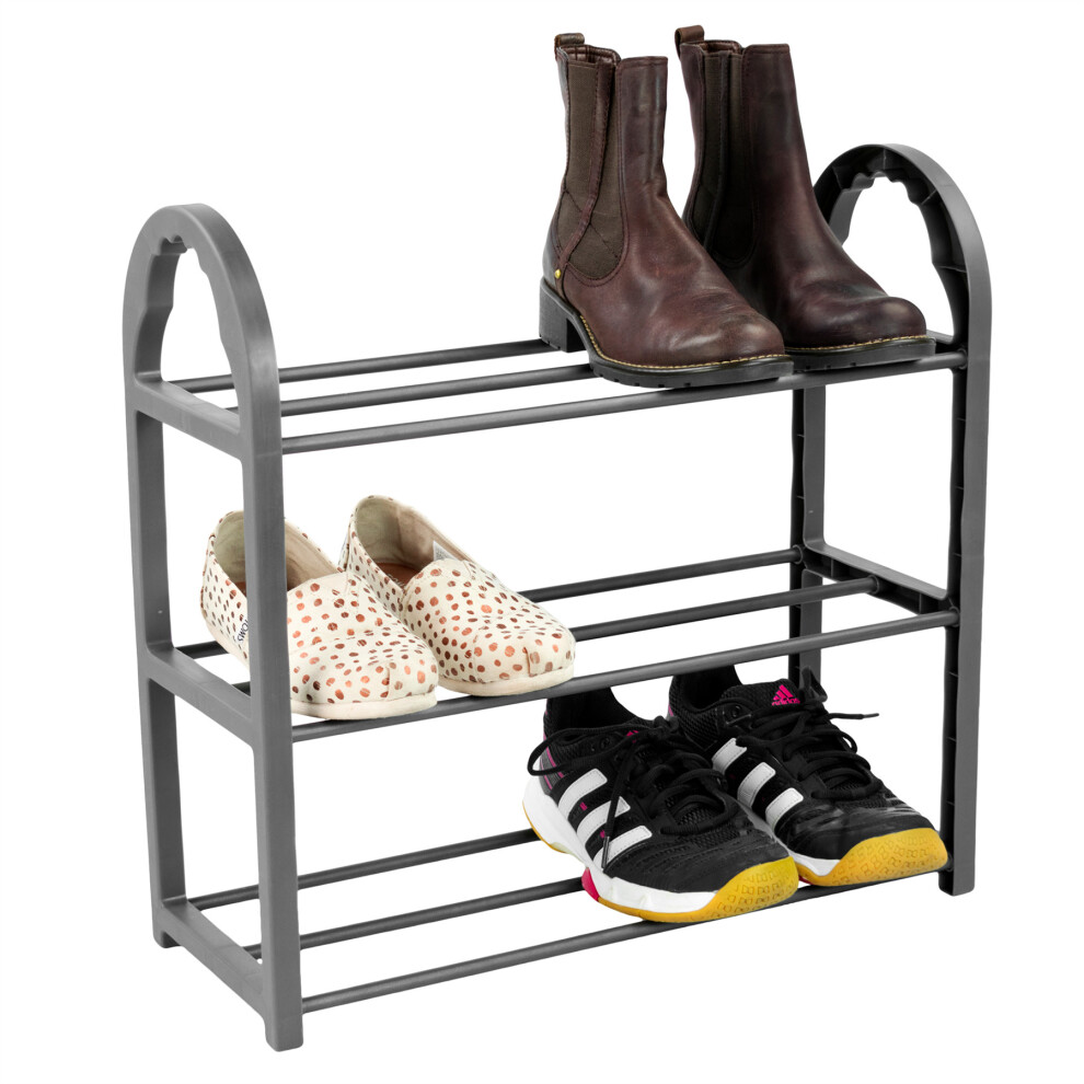 KCT 3 Tier Shoe Rack Compact Space Saving Storage -Up to 10 Pairs