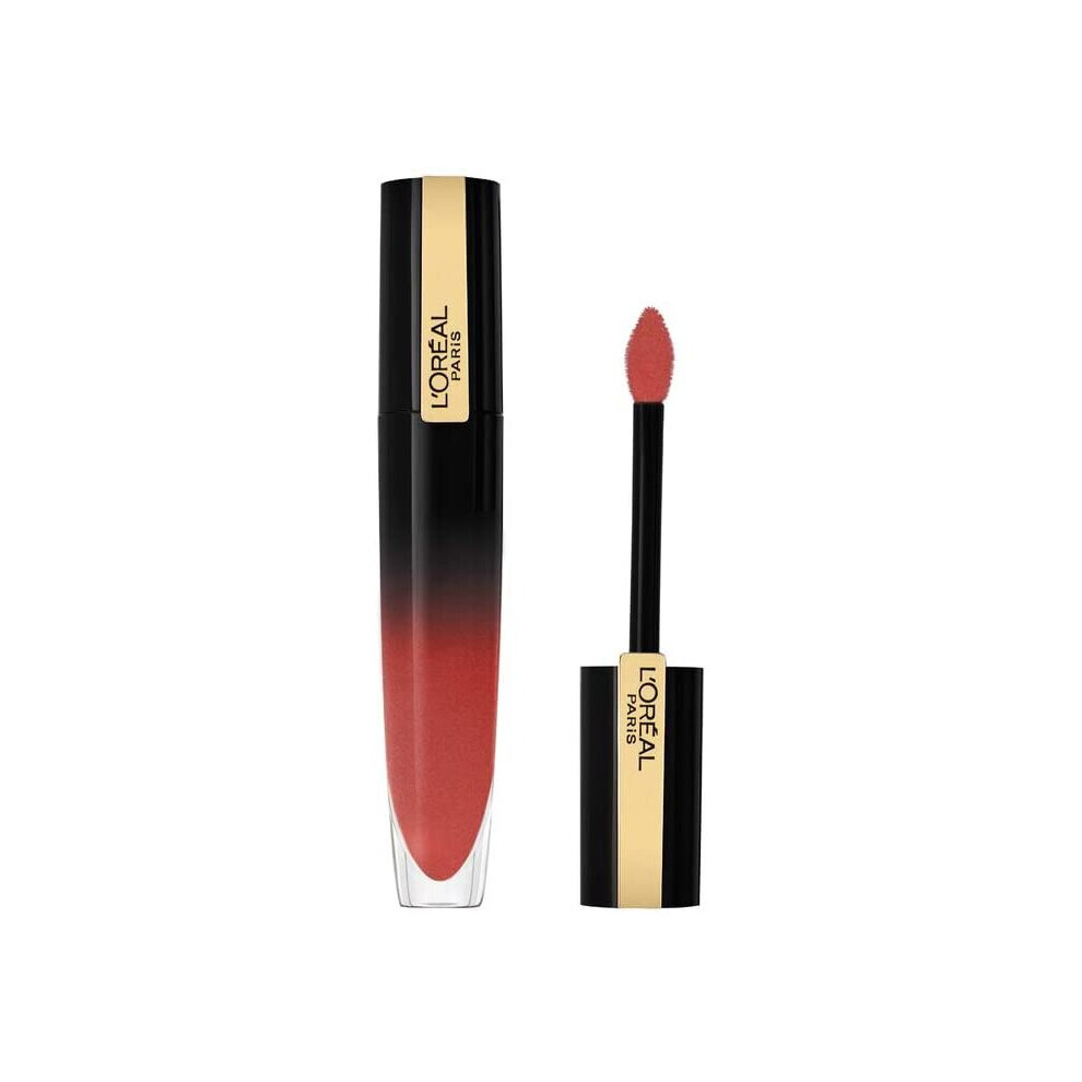 New L’oréal Paris L'oreal Paris Brilliant Signature High Shine Colour Orange Red Lip Ink 303 Be Independent Orange,Red