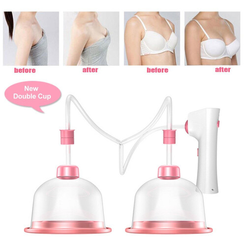 Breast Enlargement Small Vacuum Pump Multifunctional Double Cup
