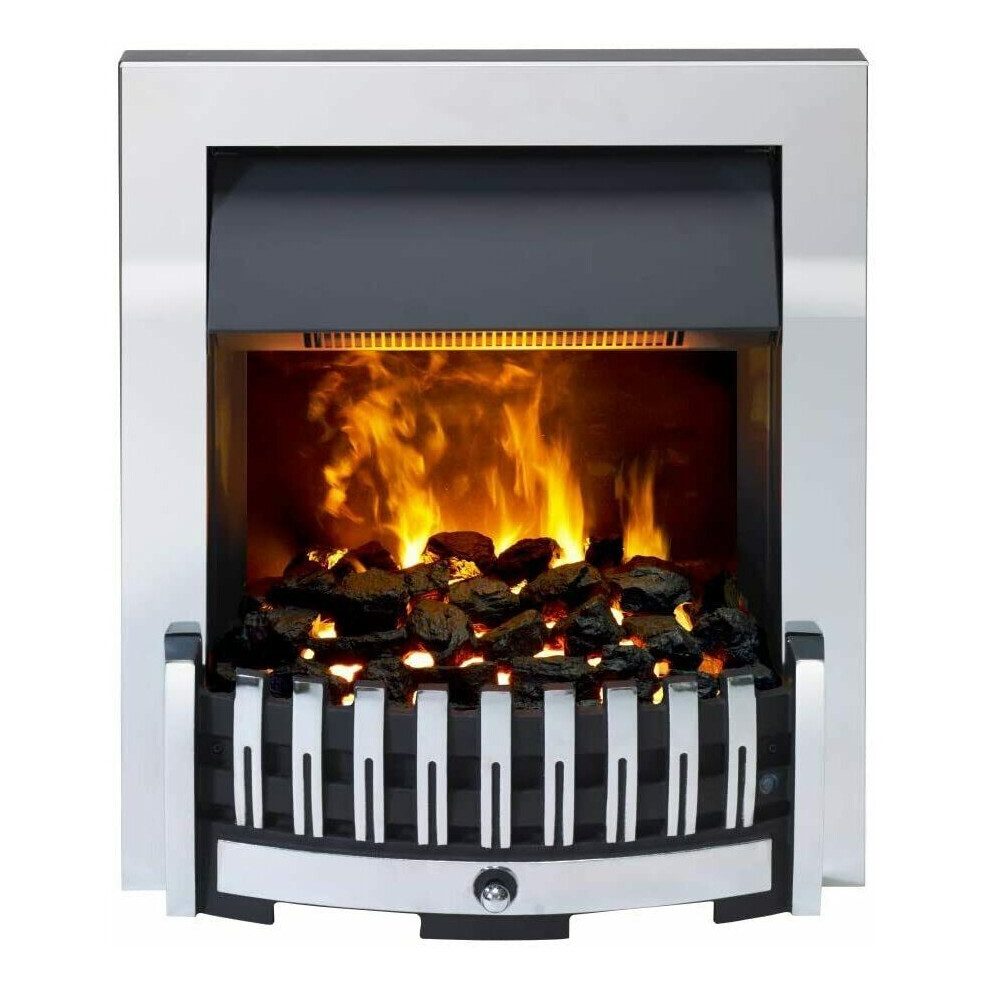 DIMPLEX Danville CHROME Optimyst Inset Electric Fire 2KW HEATER REMOTE MODERN