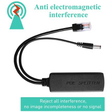 GeeekPi 2-Pack Active PoE Power Over ethernet Splitter Adapter 48V to 12V,IEEE 802.3af Compliant 10/100Mbps PoE Splitter with 12V Output for IP