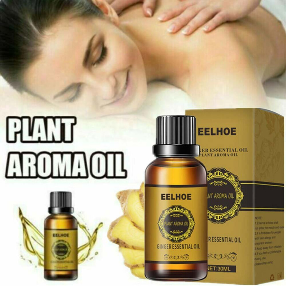 (30ml) 10-30ml Belly Drainage Ginger Oil Natural Body Massage Essence Therapy